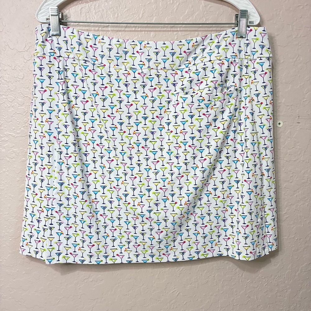 San Soleil Novelty Martini Skort Womens XL UV 50 Sun Protection Golf Pickleball - Picture 3 of 9